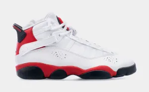 6 Rings Grade School Basketball Shoes (White/Red)