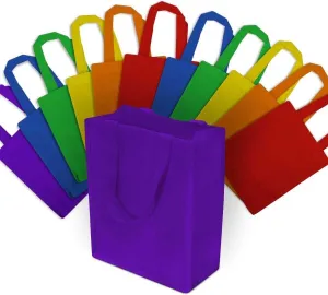 8x4x10 Small Assorted Color Sewn Reusable Fabric Bags