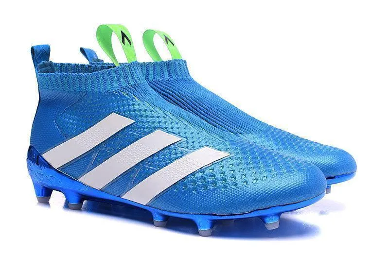 Adidas ACE 16  Purecontrol FG/AG Soccer Cleats Blue White Green