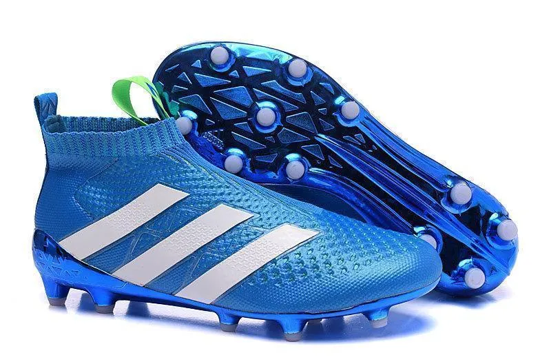 Adidas ACE 16  Purecontrol FG/AG Soccer Cleats Blue White Green