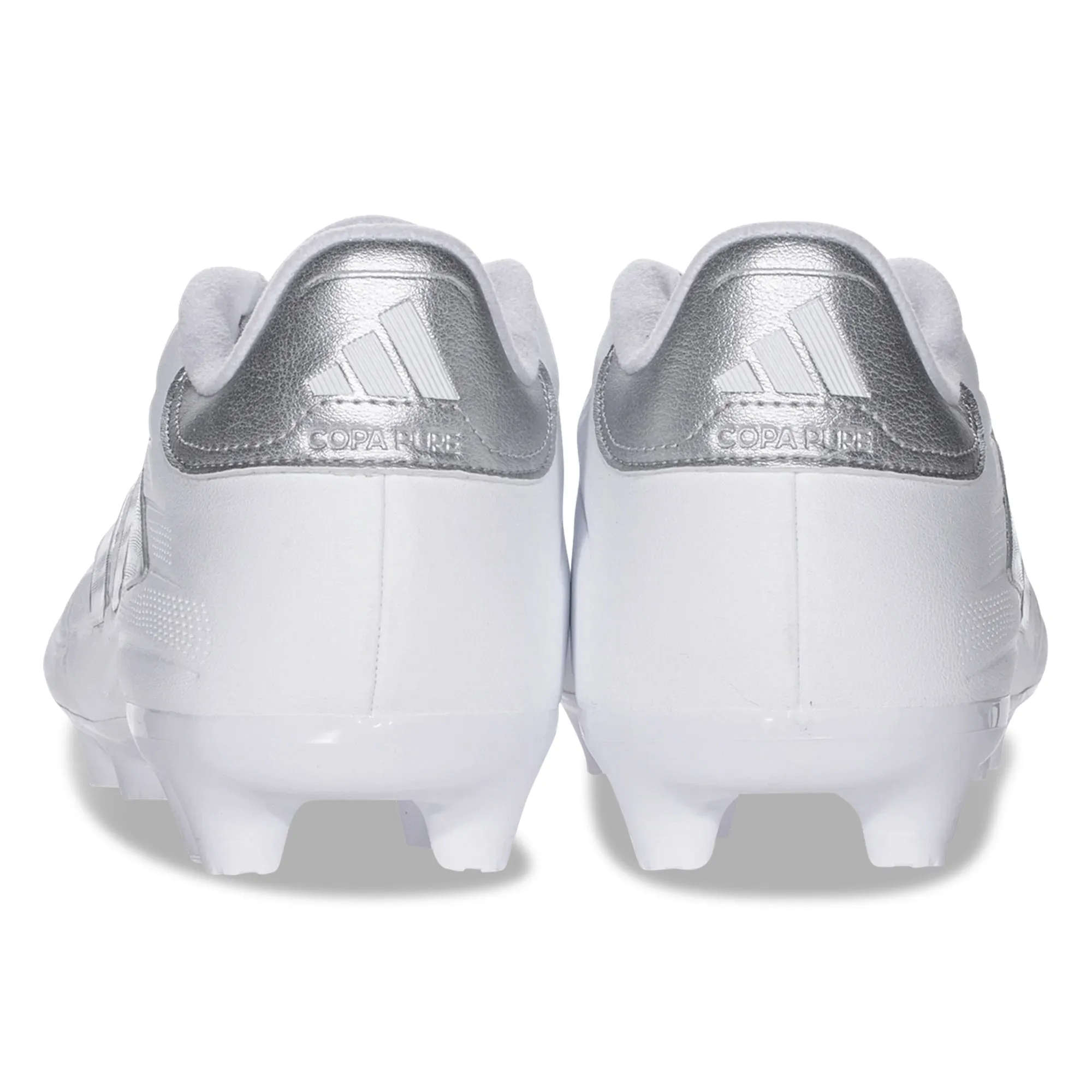 adidas Copa Pure 2 League Firm Ground Soccer Cleats (White/Metallic Silver)