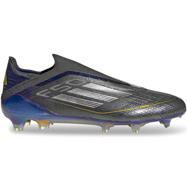 adidas F50 Elite Laceless FG Soccer Cleats (Black/Iron Metallic/Gold Metallic)