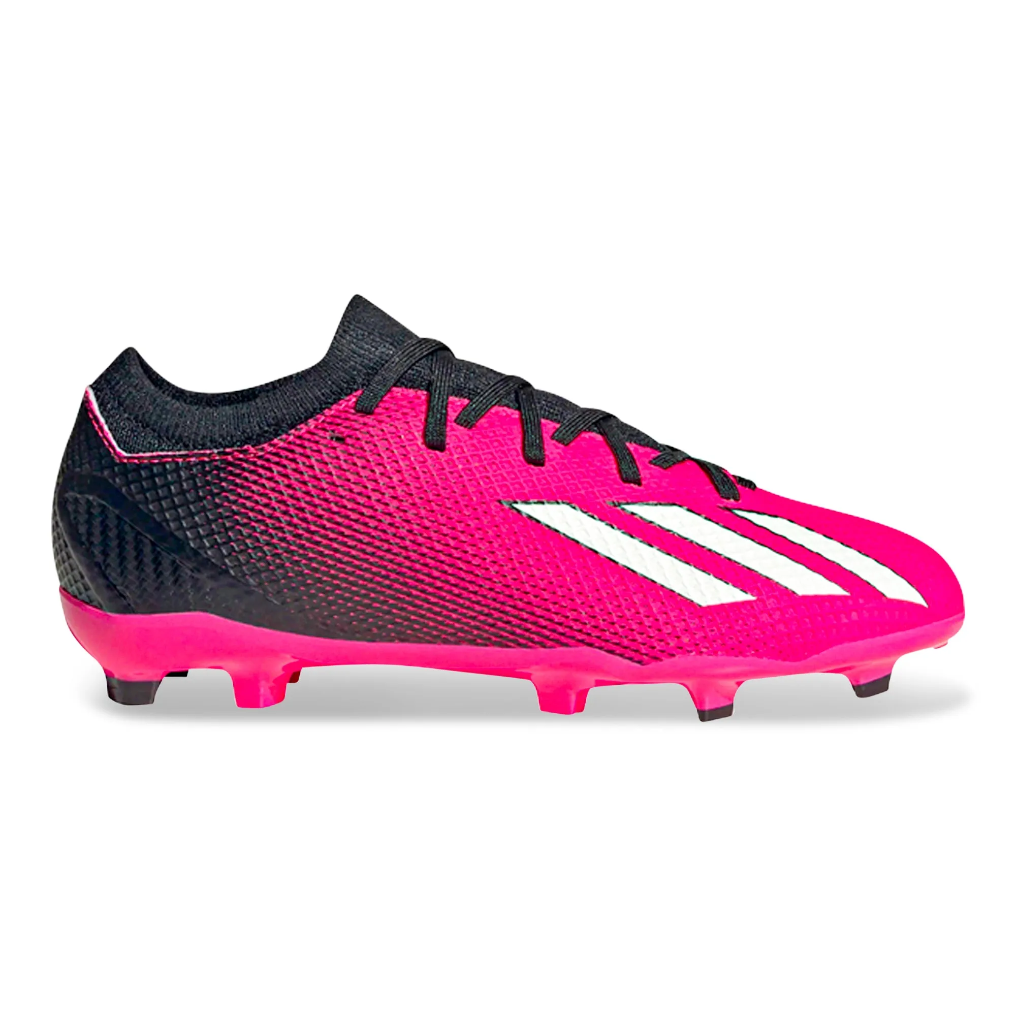 adidas Jr. X Speedportal.1 Firm Ground Soccer Cleats (Team Shock Pink/Black)