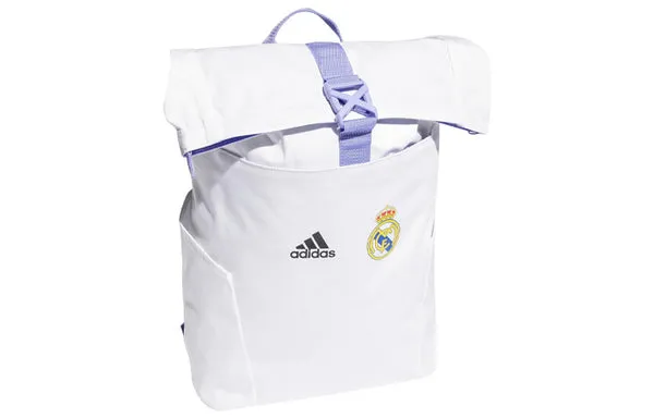 adidas Real Madrid Printing Large Capacity Backpack Unisex White / Purple, white