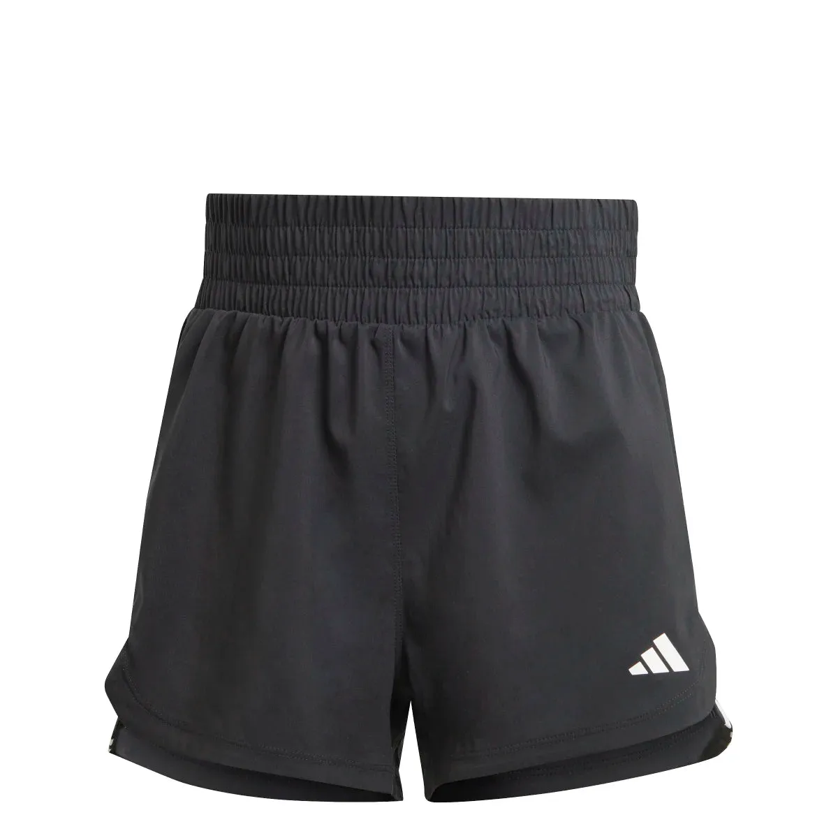 adidas Women's Pacer Training 3-Stripes Woven High Rise Shorts