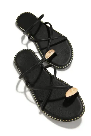 Aelia Slip On Sandals - Black