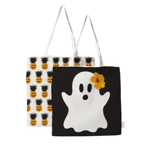 Aloha Ghost and Jack O Lantern Pineapple Tote