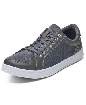 Alpine Swiss Men's Fashion Lace-Up Low Top Retro Tennis Shoes ,  grey