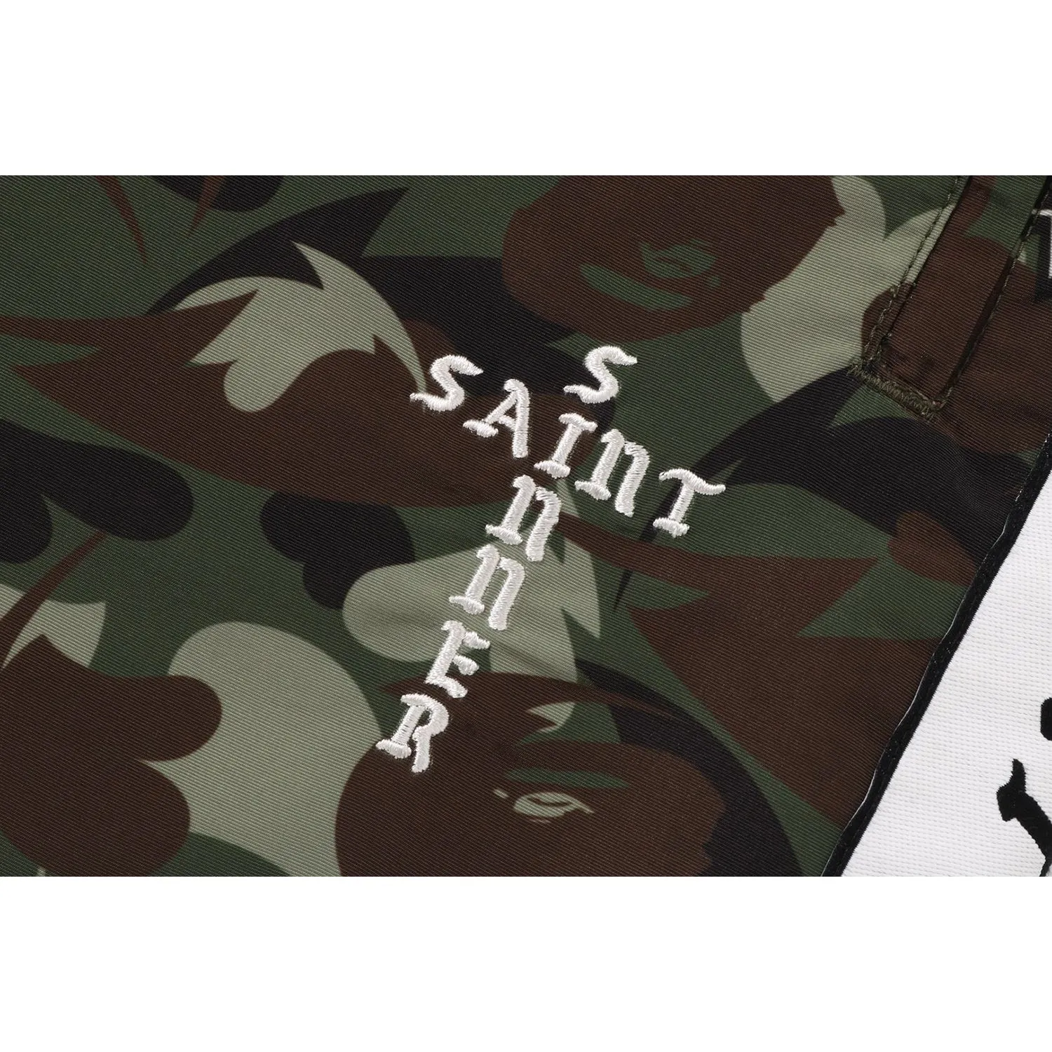 BAPE X SAINT MXXXXXX HEART CAMO TRACK PANTS MENS