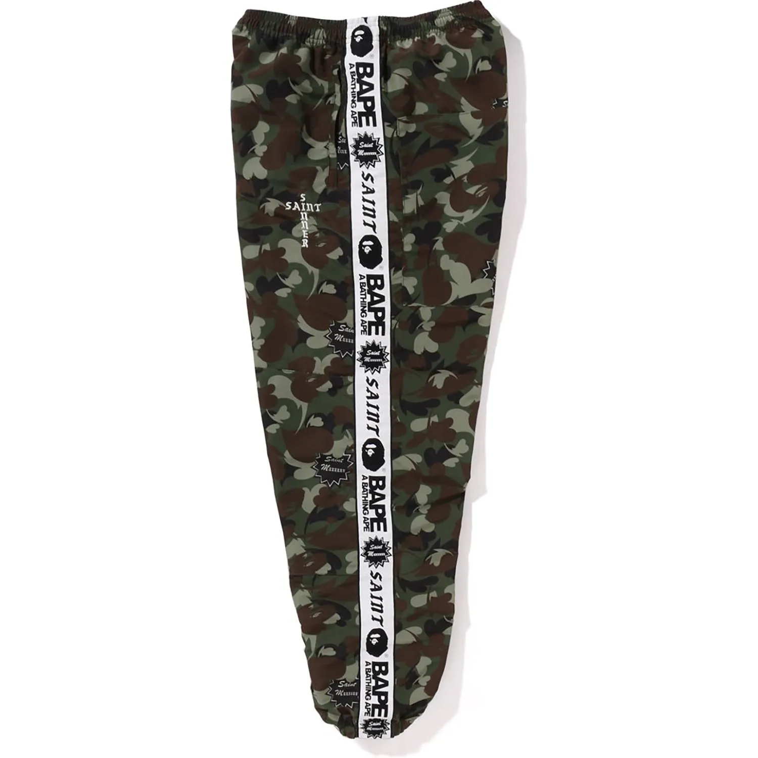 BAPE X SAINT MXXXXXX HEART CAMO TRACK PANTS MENS