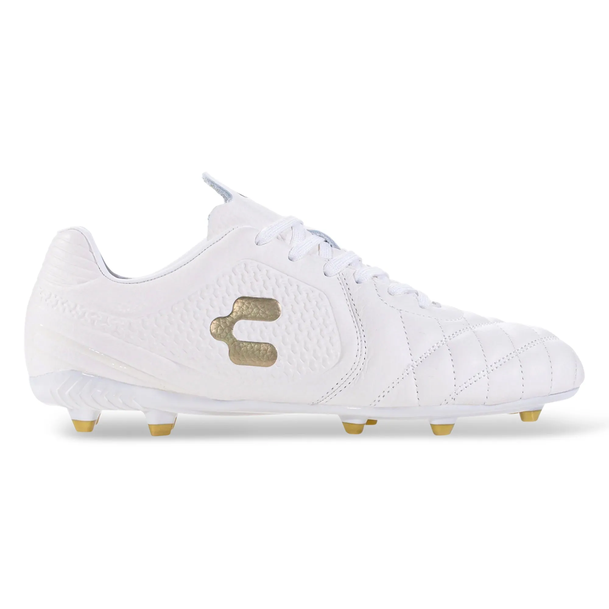 Charly Legendario 2.0 LT Soccer Cleats (White/Gold)