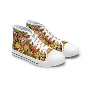 Colorful Fast Food Women's High Top Sneakers