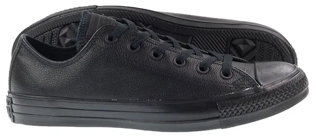 Converse Womens Shoes All Star Ox Low Black Mono Leather