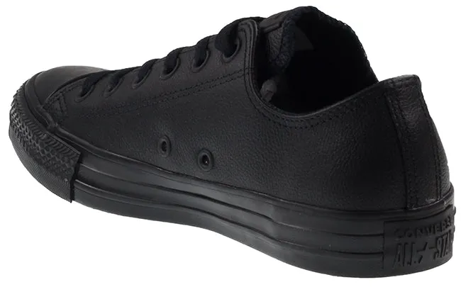 Converse Womens Shoes All Star Ox Low Black Mono Leather