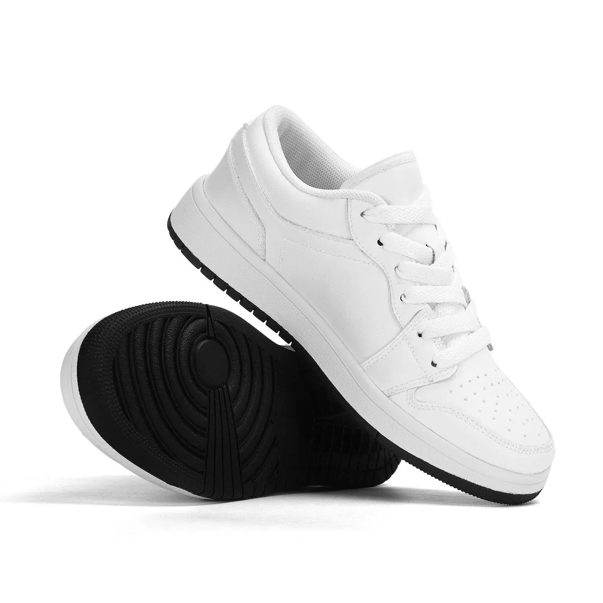 Design Your Own Kids Low-Top PU Leather Sneakers