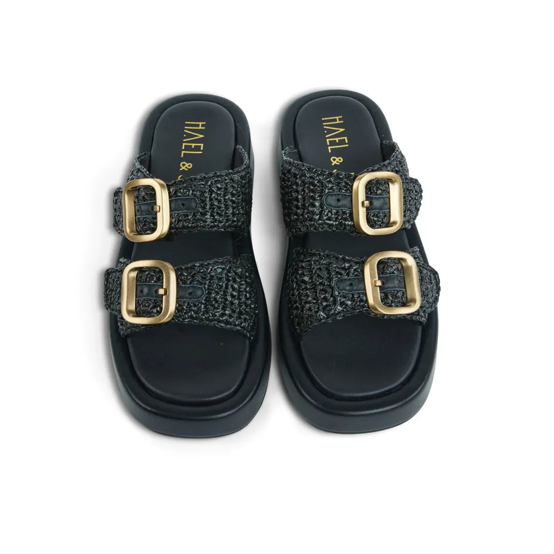 Hael and Jax Aria Sandals in Black