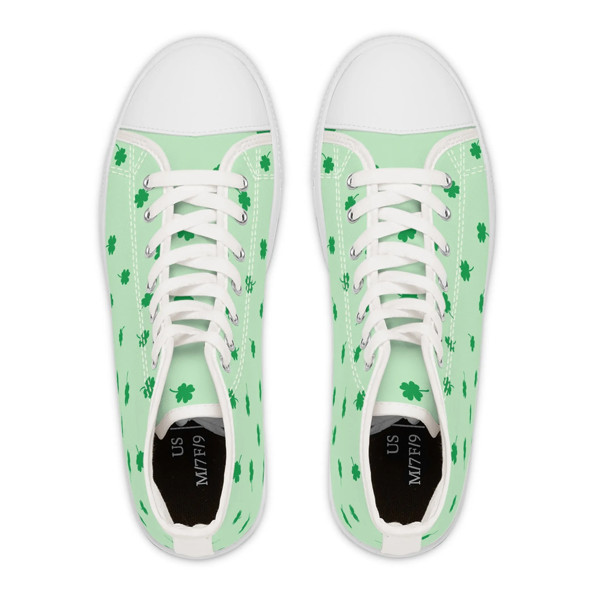 Lucky Four Leaf Clover Women's High Top Sneakers