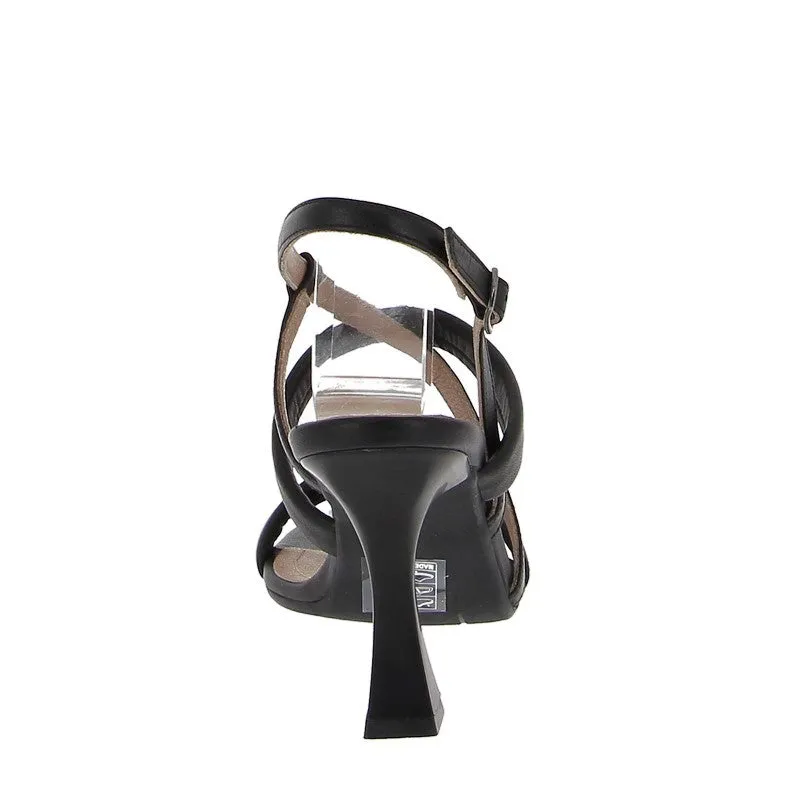 Marco Dalessi 7076 Black Heeled Sandal