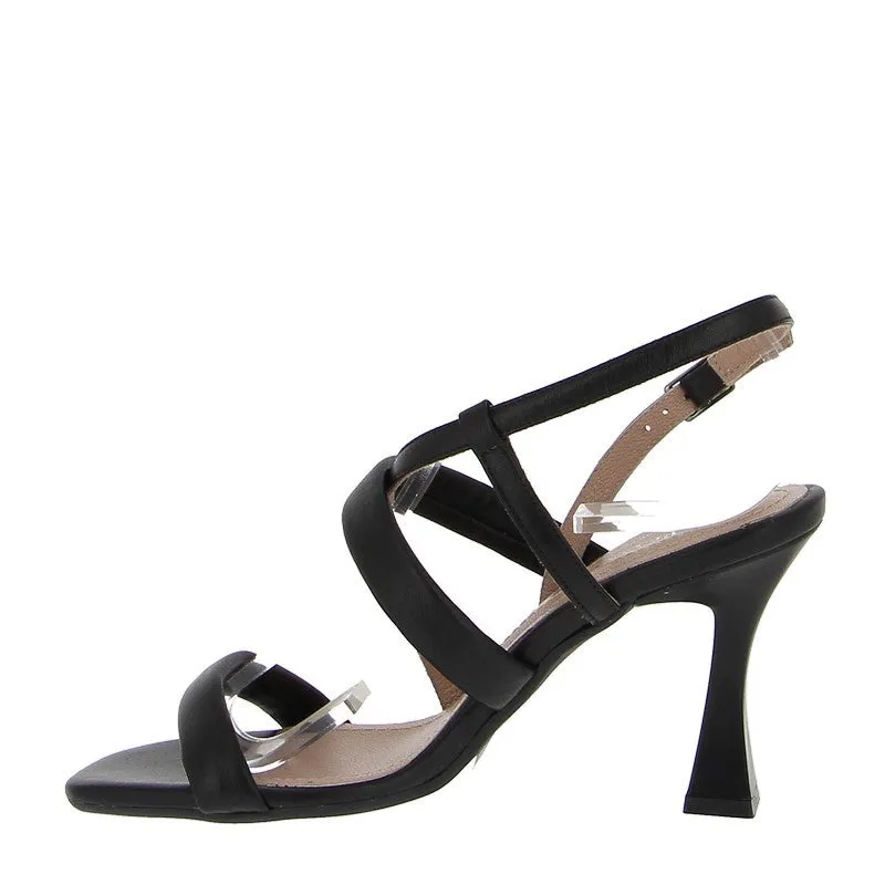 Marco Dalessi 7076 Black Heeled Sandal