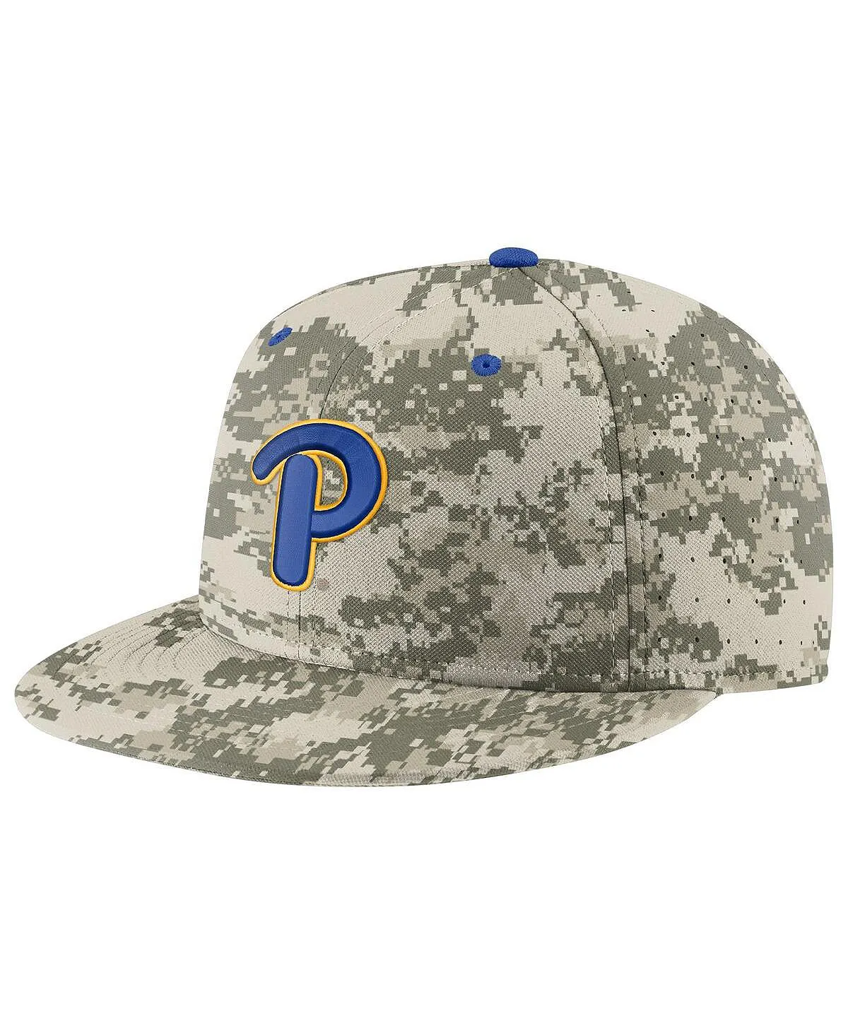 Men's Pitt Panthers Aero True Baseball Performance Nike Camo Fitted Cap