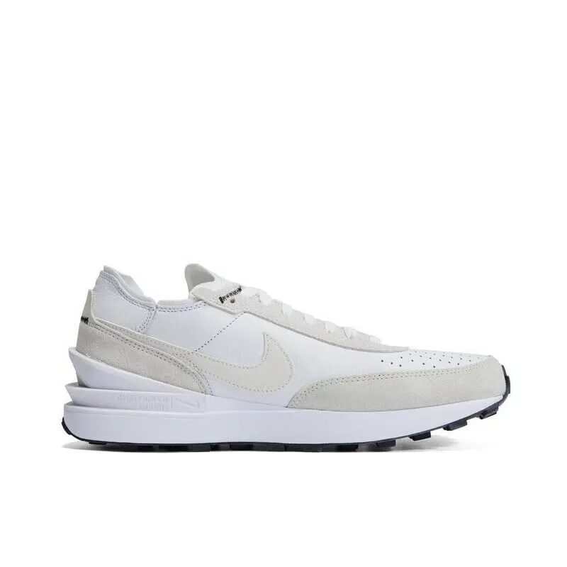 Men's sports sneakers Nike Waffle One LTR with logo, beige