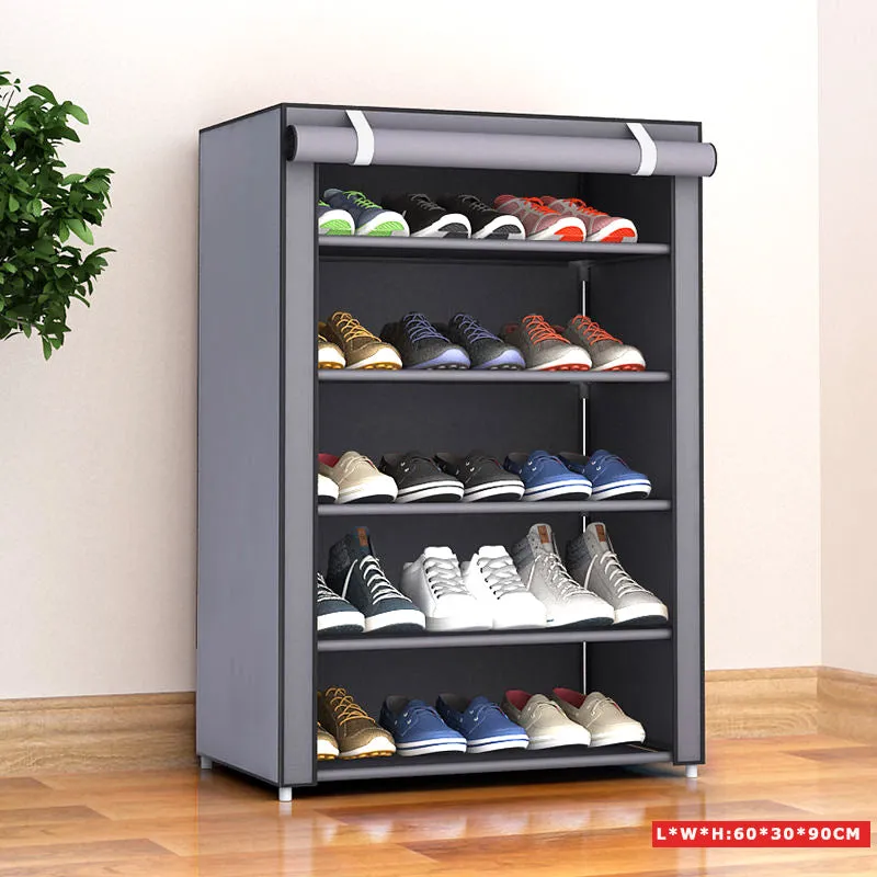 Multilayer Shoe Rack Thicken Nonwoven Fabric Shoe Cabinet Easy to Assemble Hallway Dustproof Shoe Organizer Small Shoe Rack