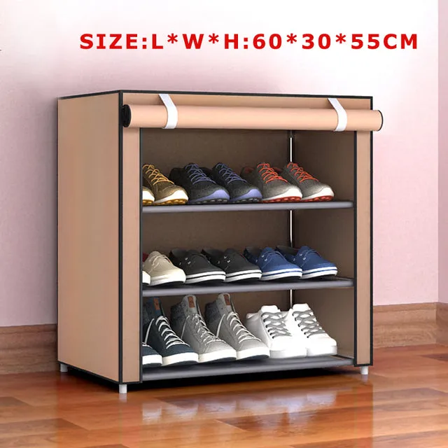 Multilayer Shoe Rack Thicken Nonwoven Fabric Shoe Cabinet Easy to Assemble Hallway Dustproof Shoe Organizer Small Shoe Rack