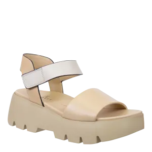 NAKED FEET - ALLOY in BEIGE Platform Sandals