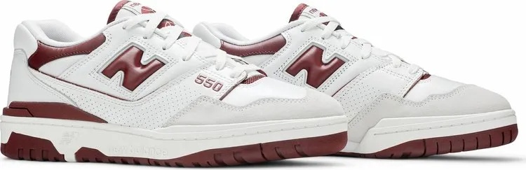 New Balance 550 'Burgundy' sneakers, white