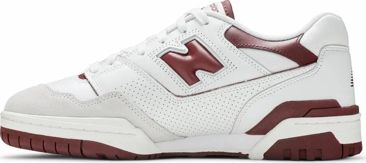 New Balance 550 'Burgundy' sneakers, white