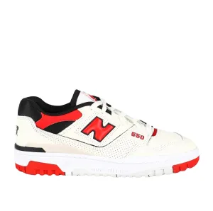 New Balance 550 sneakers, cream/red/black