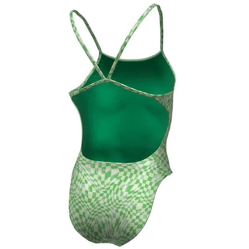 Nike - Hydrastrong Multi Print Cutout One Piece (Green Shock)