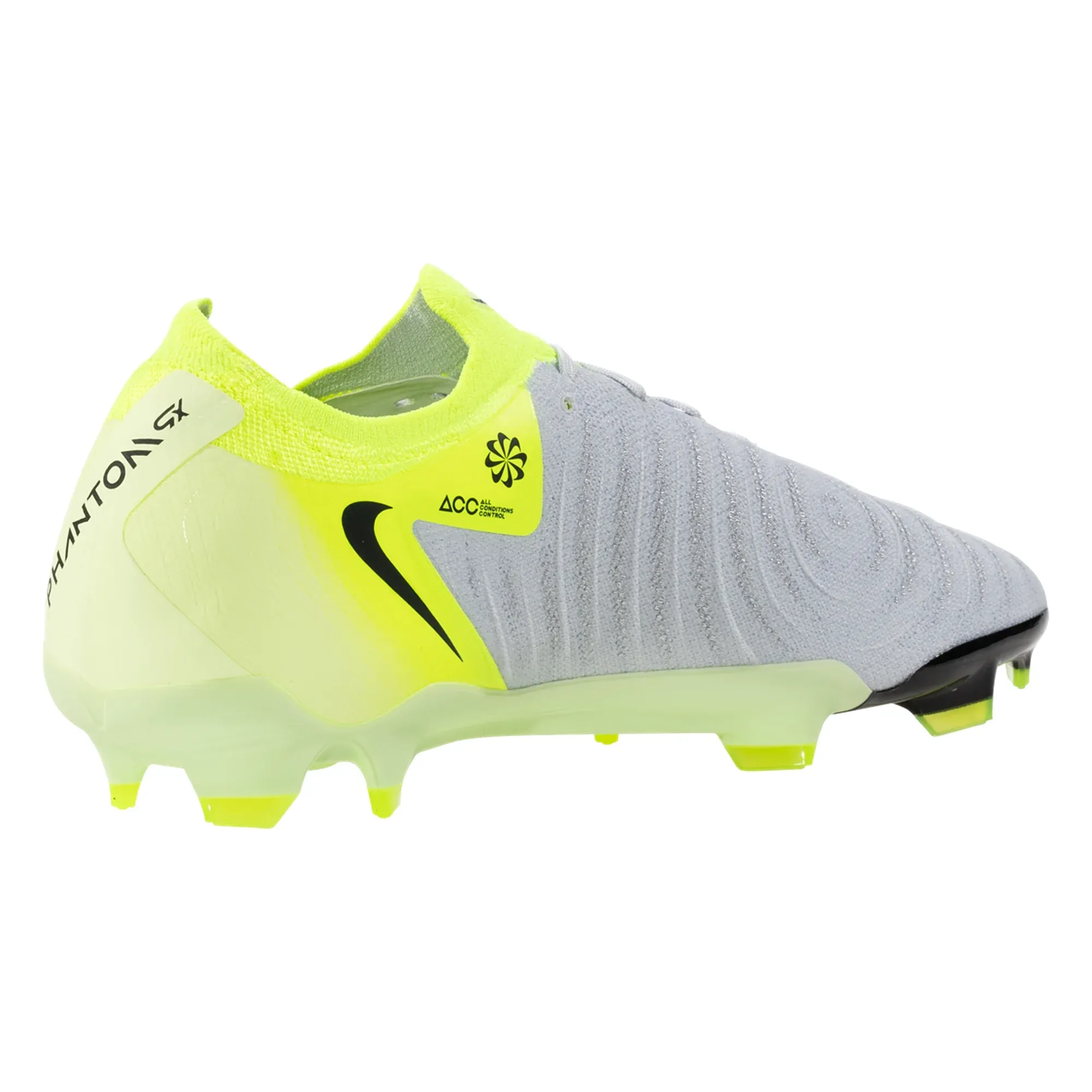 Nike Phantom GX II Pro FG Soccer Cleats (Metallic Silver/Black-Volt)