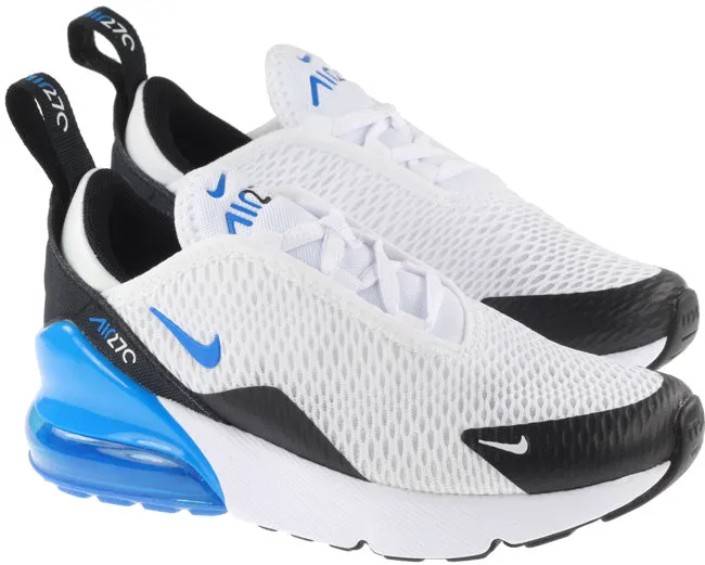 Nike Shoes Kids Air Max 270 White Signal Blue Black