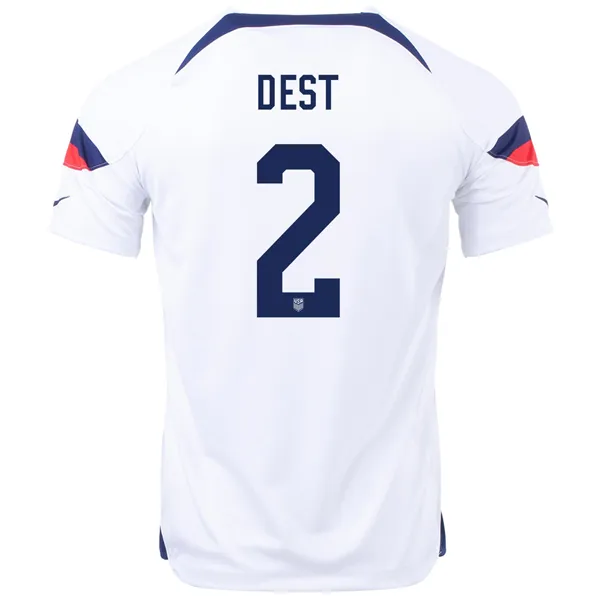 Nike United States Sergino Dest Home Jersey 22/23 (White/Loyal Blue)