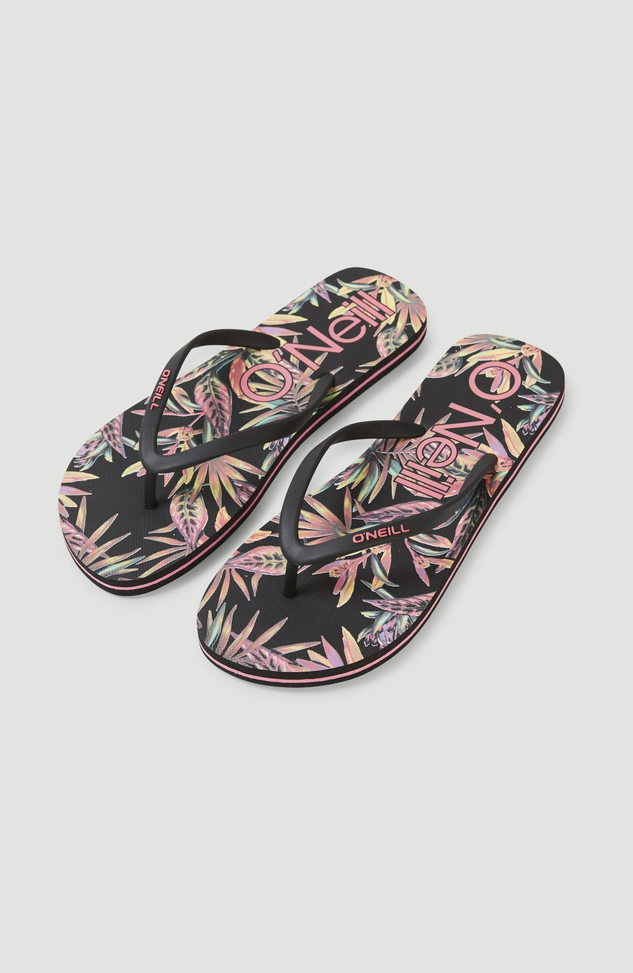 Profile Graphic Sandals | Black Tropical Flower