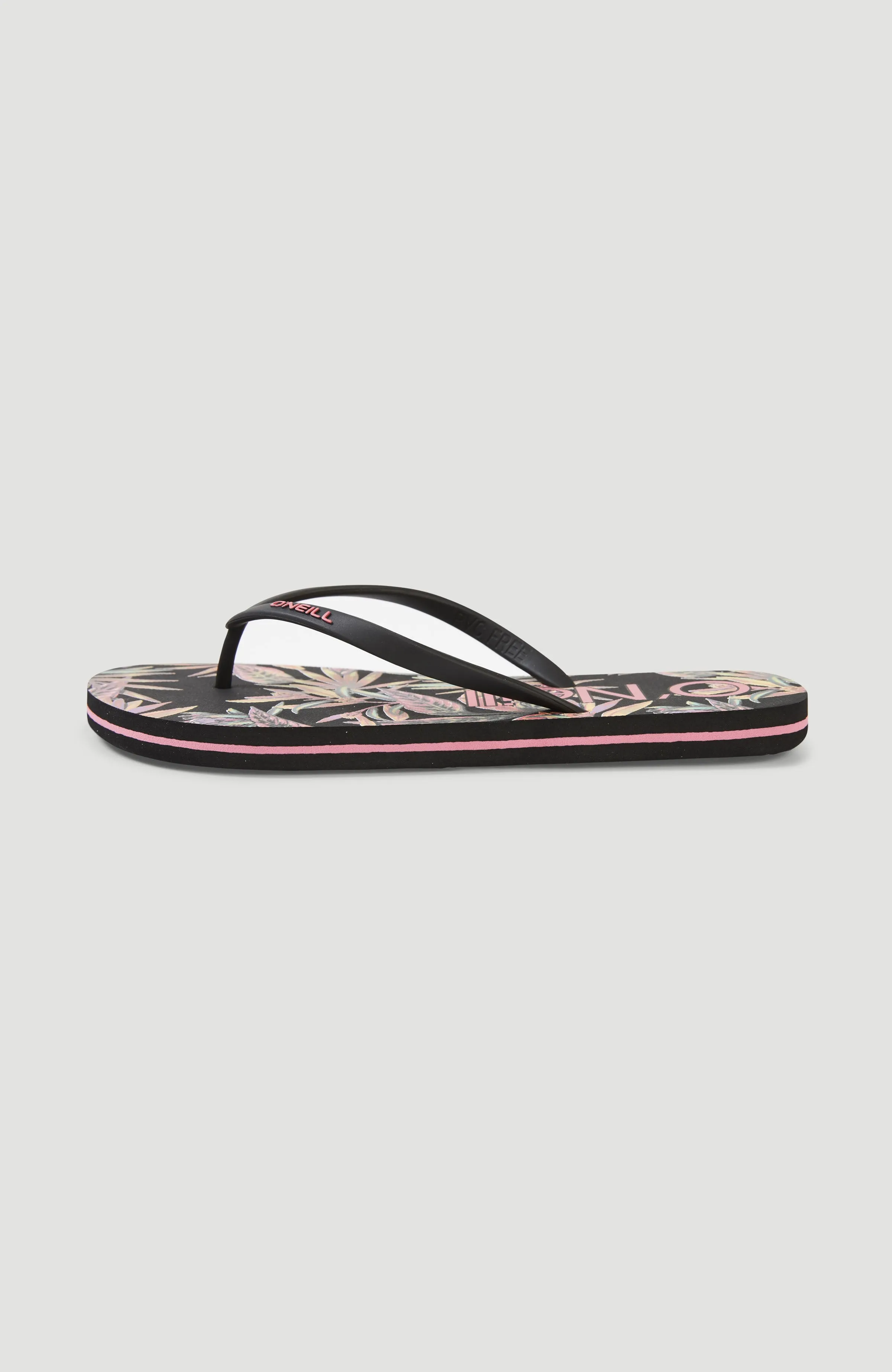 Profile Graphic Sandals | Black Tropical Flower