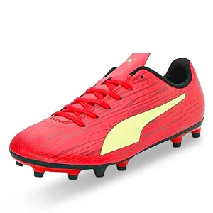 Puma Rapido III FG/AG Soccer Cleats (Red/Fresh Yellow/Chili Pepper)