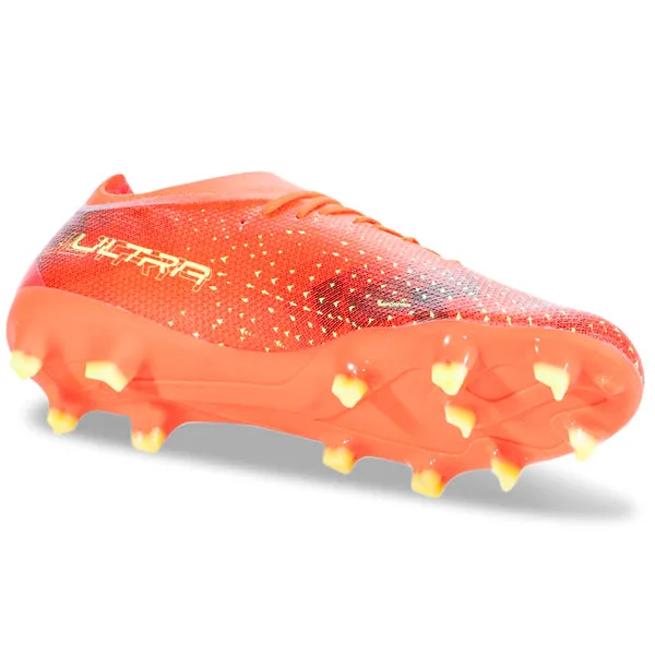 Puma Ultra Match FG/AG Soccer Cleats (Coral/Fizzy Light/Black)