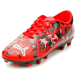 PUMA x Christian Pulisic Youth Tacto II FG/AG Soccer Cleats (Red/Black)