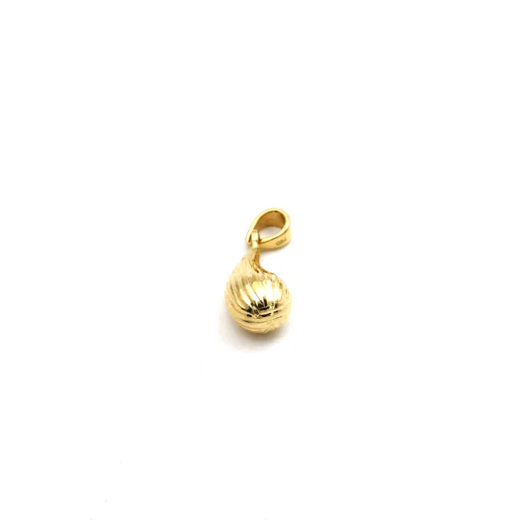 Real Gold Pendant with Lined Teardrop Design - Model 5084/5 P 1950