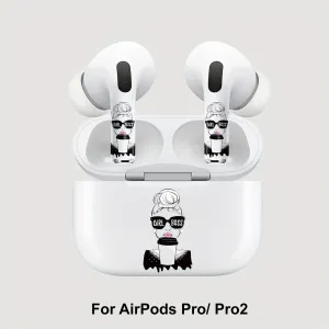 RockBear Cool Girl with Sunglasses Stickers for AirPods Bundle