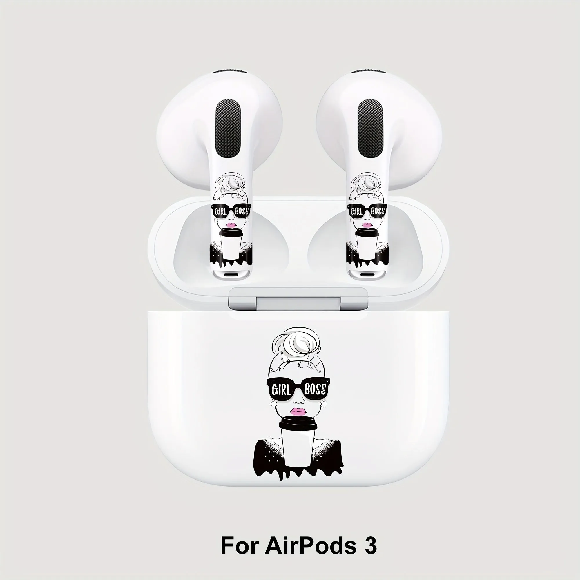 RockBear Cool Girl with Sunglasses Stickers for AirPods Bundle