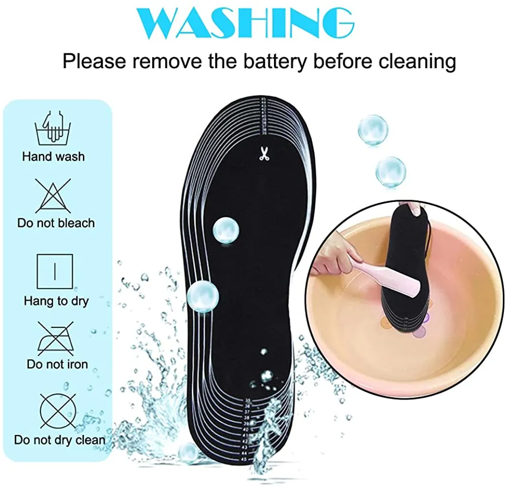 Sidiou Group Anniou Electric Heating Insole Foot Warmer Rechargeable Heated Insoles Washable Thermal Insoles For Men and Women