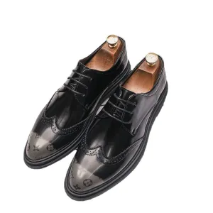 Small shoes Brock print casual shoes men's fashion Korean versatile hairstylist men's shoes