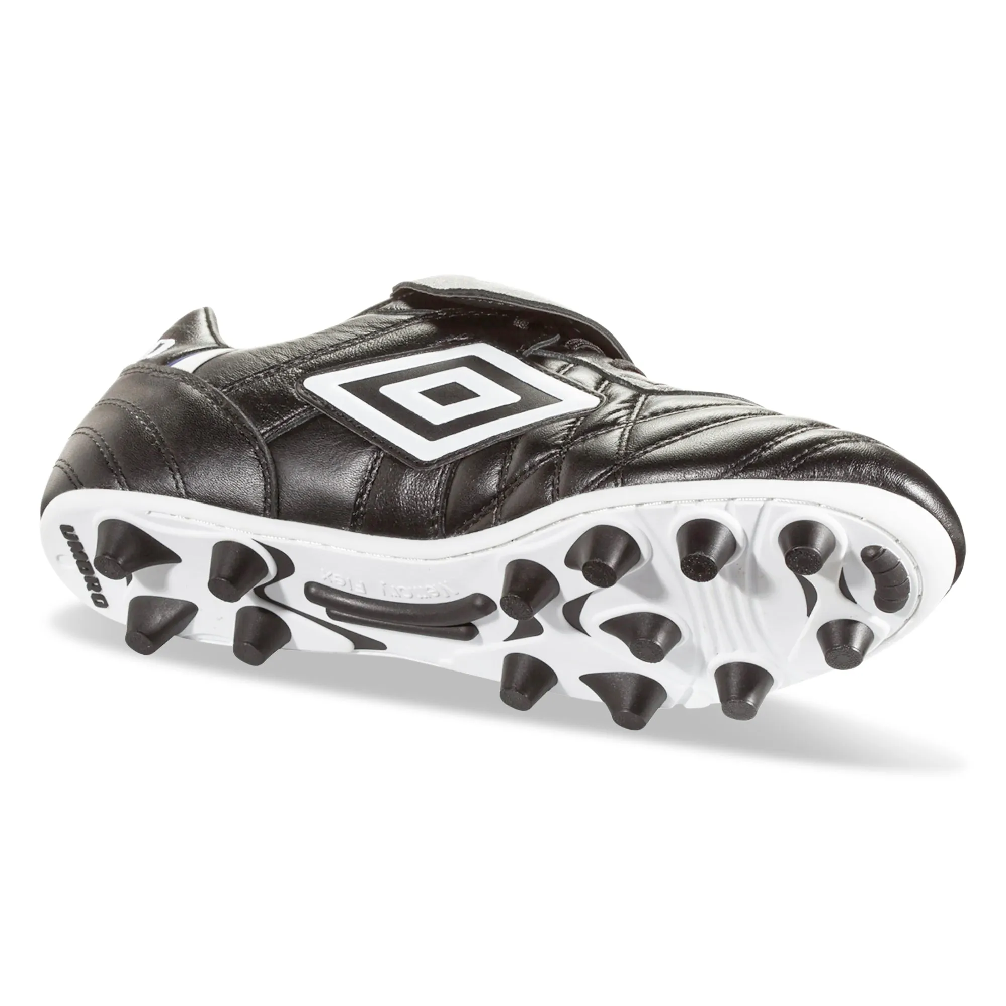 Umbro Speciali Pro 24 Firm Ground Soccer Cleats (Black/White/Royal)