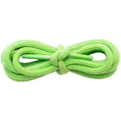 Waxed Cotton 3/16" Round Laces - Lime Green (2 Pair Pack) Shoelaces