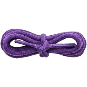 Waxed Cotton 3/16" Round Laces - Purple (2 Pair Pack) Shoelaces