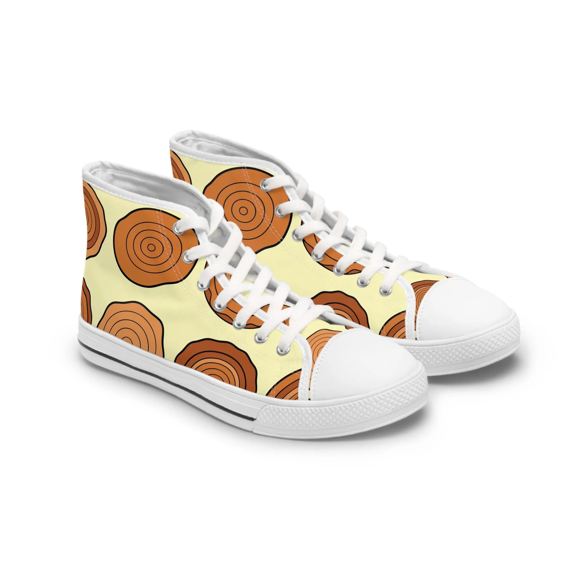 Wooden Cut Log Set Women's High Top Sneakers