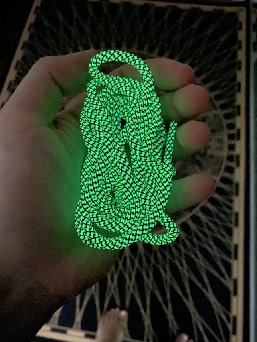 Yeezy Laces 3M Reflective Rope Laces V2 - Glow in the Dark Green Laces for Yeezy Boost 350 V2 Yeezreel